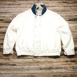 Island Image Men's Size M Medium Vintage White Jacket